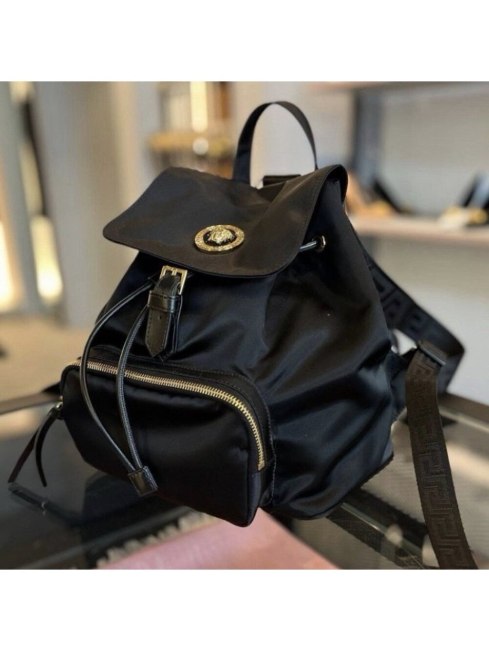 NWT VERSACE Backpack Black 100% Authentic